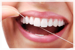 Regular flossing contributes to healthy gums